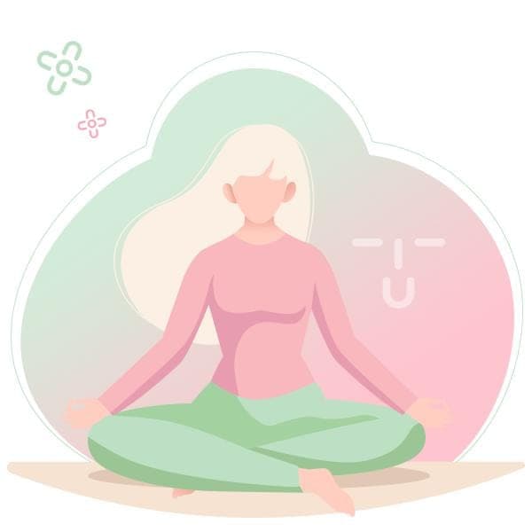 Benefits of Combining Counselling With Spiritual Growth  Person sitting quietly while floating icons represent stress, relationships, decisions and emotional fatigue.